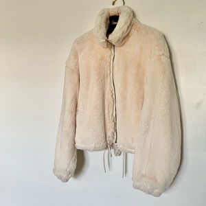Anthropologie soft white jacket with pockets